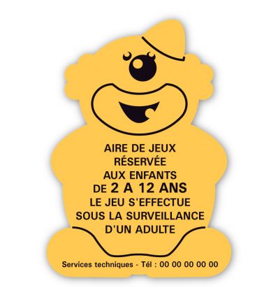 Panneau aire de jeu animaux