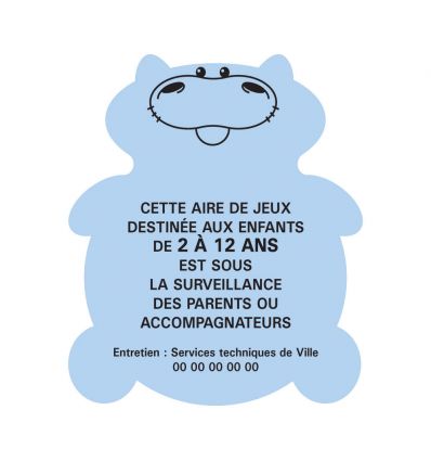 Panneau aire de jeu animaux