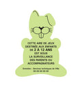 Panneau aire de jeu animaux