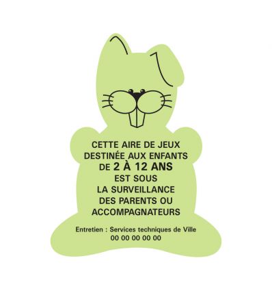 Panneau aire de jeu animaux