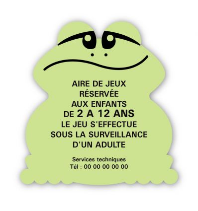 Panneau aire de jeu animaux