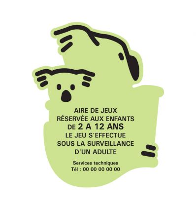 Panneau aire de jeu animaux