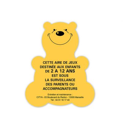 Panneau aire de jeu animaux
