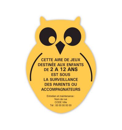 Panneau aire de jeu animaux