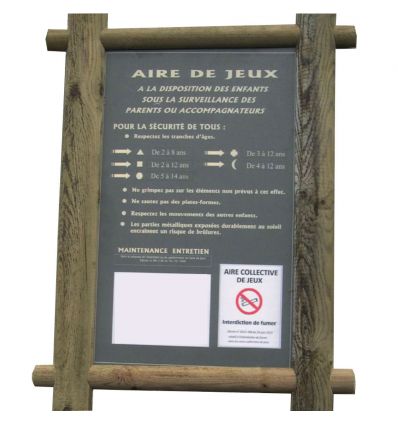 Panneau Aire de Jeu Support en Bois