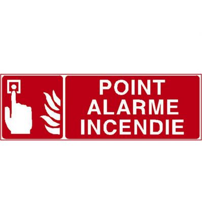 Panneau Alarme incendie Texte + Picto