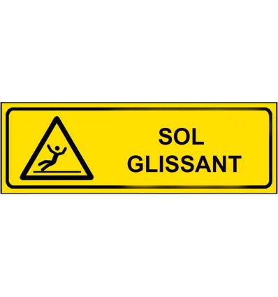 Panneau Attention sol glissant - W011