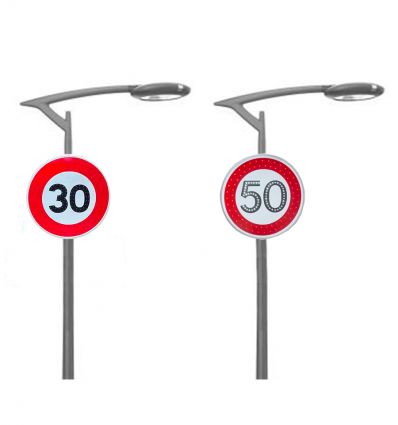 Panneau B14 lumineux à Leds - Limitation de vitesse