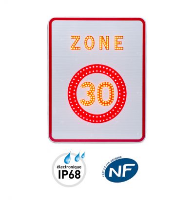 Panneau B30 lumineux à Leds - Entrée d'une zone 30 km/h