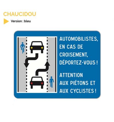 Panneau CVCB - Chaussée à Voie Centrale Banalisée