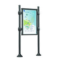 Panneau d'affichage extérieur avec vitrine simple face