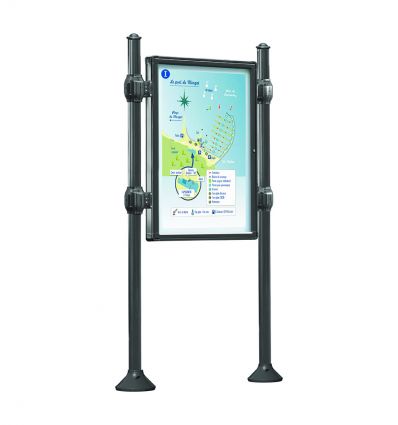 Panneau d'affichage extérieur avec vitrine simple face