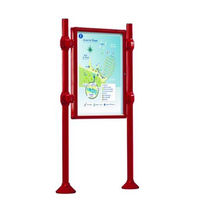 Panneau d'affichage extérieur avec vitrine simple face