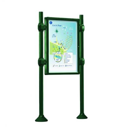 Panneau d'affichage extérieur avec vitrine simple face