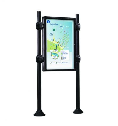Panneau d'affichage extérieur avec vitrine simple face