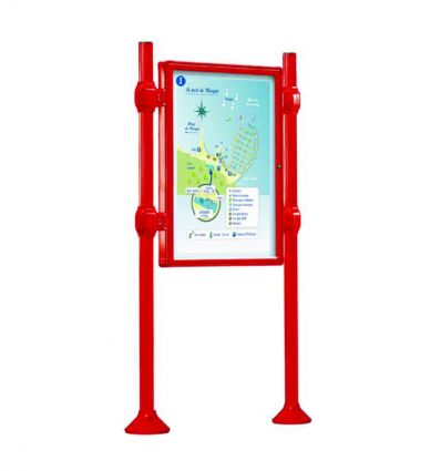 Panneau d'affichage extérieur avec vitrine simple face