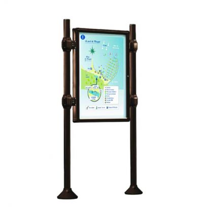 Panneau d'affichage extérieur avec vitrine simple face