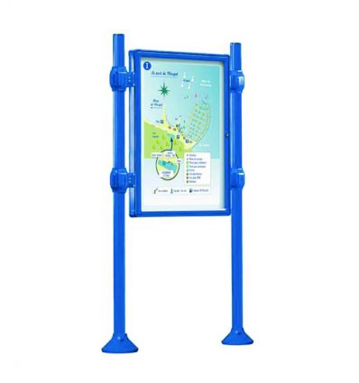Panneau d'affichage extérieur avec vitrine simple face