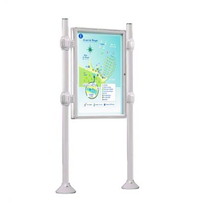 Panneau d'affichage extérieur avec vitrine simple face