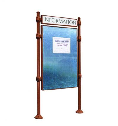 Panneau d'affichage extérieur libre avec bandeau