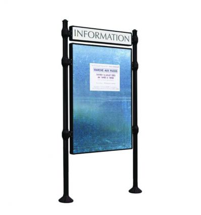 Panneau d'affichage extérieur libre avec bandeau