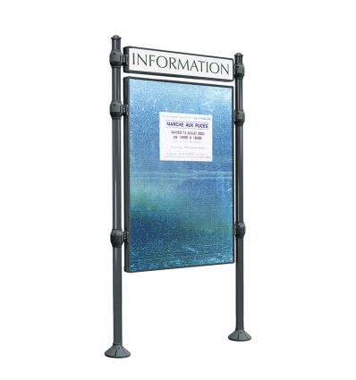 Panneau d'affichage extérieur libre avec bandeau