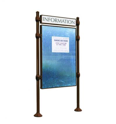 Panneau d'affichage extérieur libre avec bandeau
