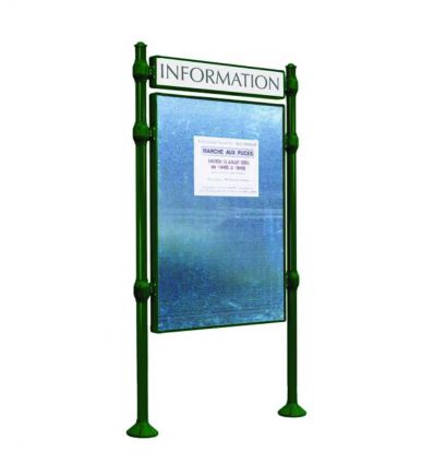 Panneau d'affichage extérieur libre avec bandeau