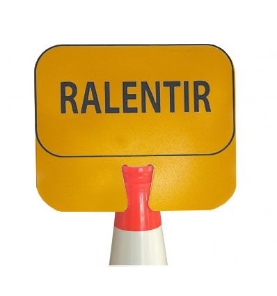 Panneau à clipser sur cône : Ralentir