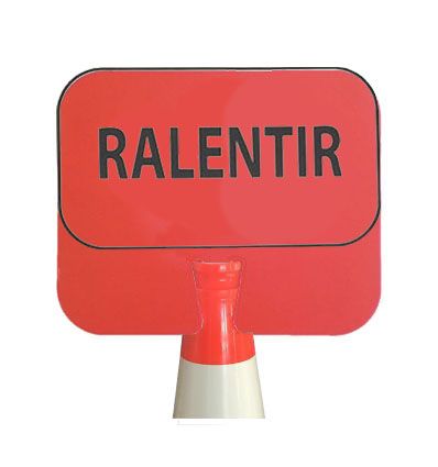 Panneau à clipser sur cône : Ralentir
