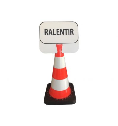 Panneau à clipser sur cône : Ralentir