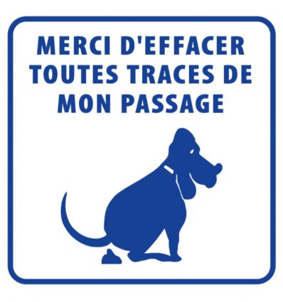 Panneau Déjections Canines Interdites