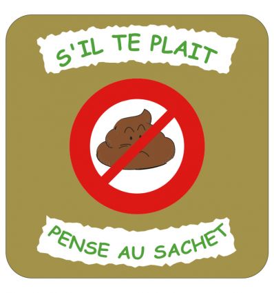Panneau Déjections Canines Interdites
