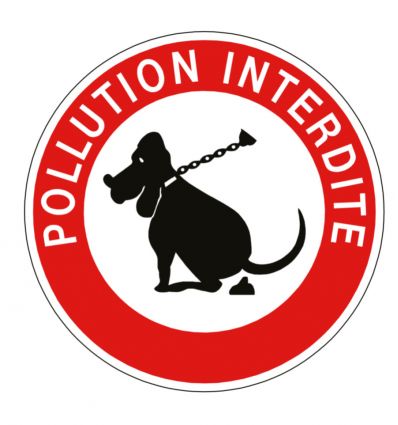 Panneau Déjections Canines Interdites