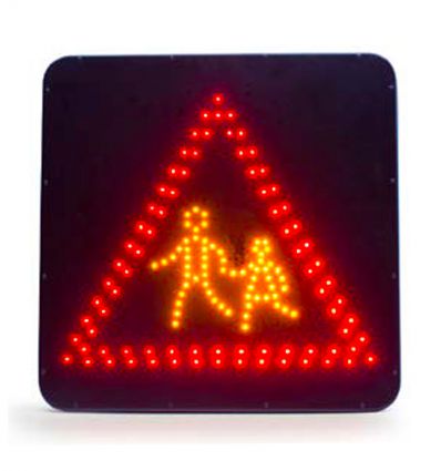 Panneau dynamique à Leds avec fond noir