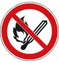 Panneau Flammes nues interdites - P003