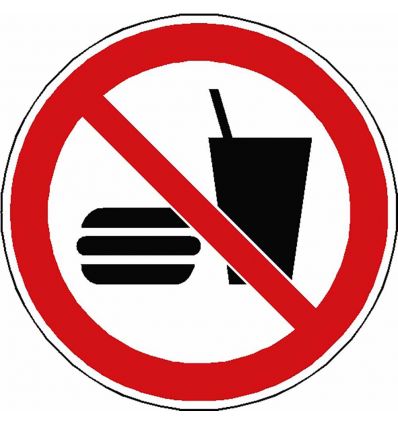 Panneau Interdiction de manger - P022