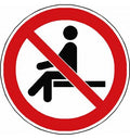Panneau Interdiction de s’asseoir - P018