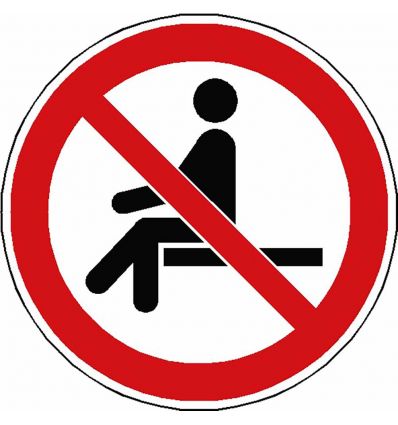 Panneau Interdiction de s’asseoir - P018