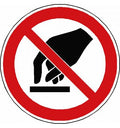 Panneau Interdiction de toucher - P010