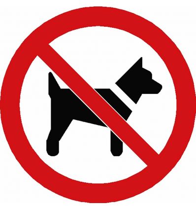 Panneau Interdit aux chiens - P021
