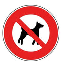 Panneau interdit aux chiens