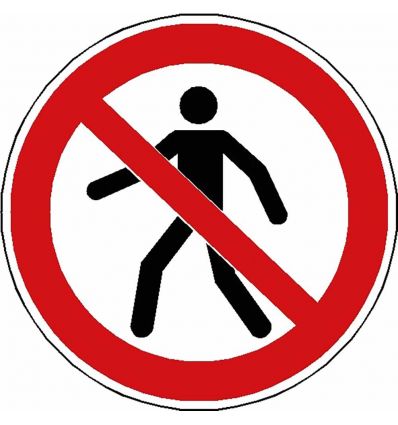 Panneau Interdit aux piétons - P004