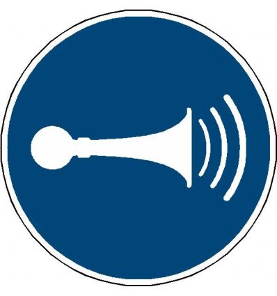 Panneau Klaxon Obligatoire - M029