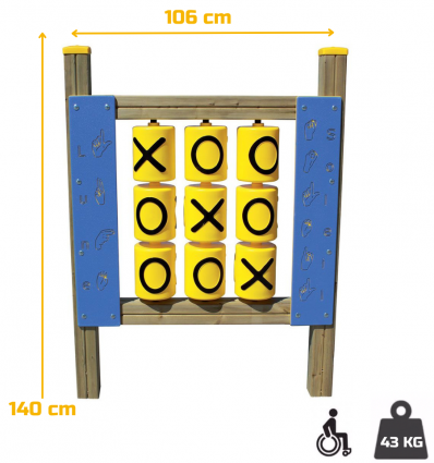 Panneau ludique morpion 1 à 12 ans