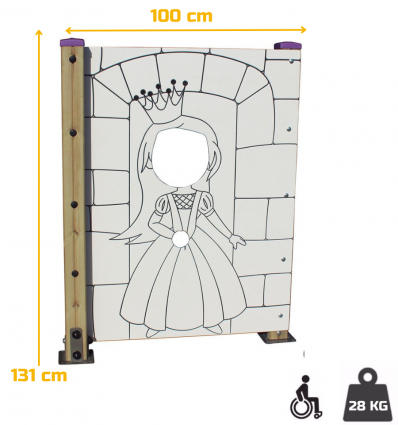 Panneau ludique princesse et chevalier 1 à 6 ans