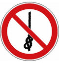 Panneau Ne pas faire de noeuds avec la corde - P030