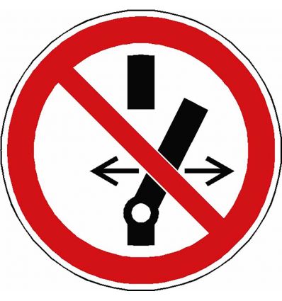 Panneau Ne pas modifier la position de l’interrupteur - P031