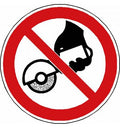 Panneau Ne pas utiliser avec une meuleuse portative - P034