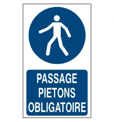 Panneau Passage piéton obligatoire